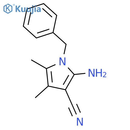 2-amino-1-benzyl-4,5-dimethyl-1H-pyrrole-3-carbonitrile structure