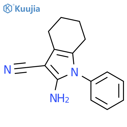 2-Amino-1-phenyl-4,5,6,7-tetrahydro-1H-indole-3-carbonitrile structure