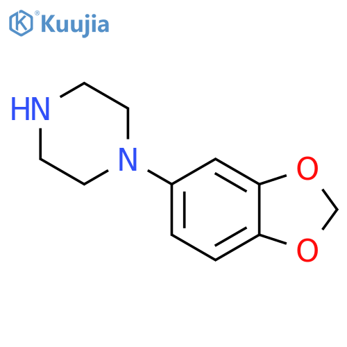 1-(1,3-benzodioxol-5-yl)piperazine structure