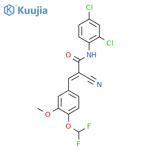 2-cyano-N-(2,4-dichlorophenyl)-3-[4-(difluoromethoxy)-3-methoxyphenyl]prop-2-enamide structure