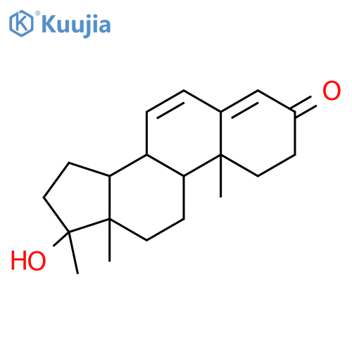 (17beta)-17-hydroxy-17-methylandrosta-4,6-dien-3-one structure