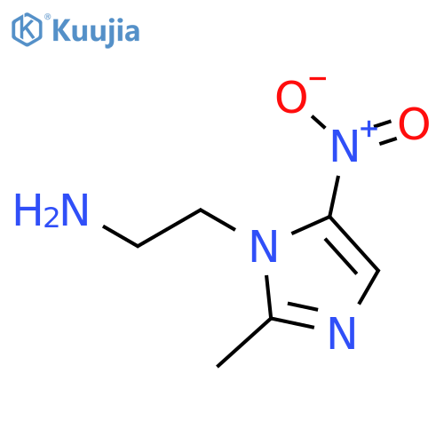 2-(2-methyl-5-nitro-1H-imidazol-1-yl)ethan-1-amine structure