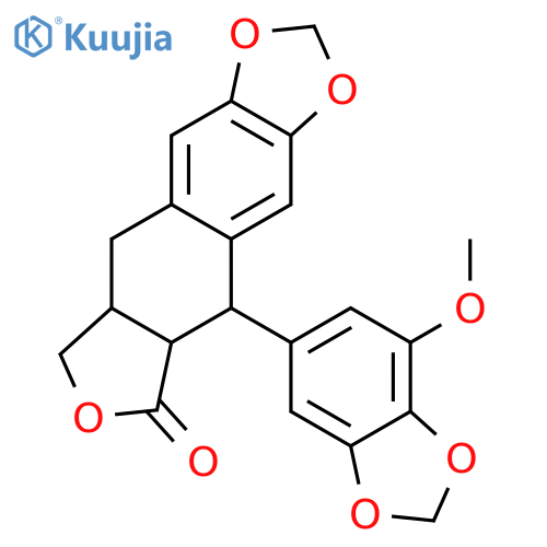 Furo[3',4':6,7]naphtho[2,3-d]-1,3-dioxol-6(5aH)-one,5,8,8a,9-tetrahydro-5-(7-methoxy-1,3-benzodioxol-5-yl)-, (5R,5aS,8aR)- structure