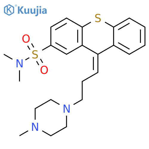 9H-Thioxanthene-2-sulfonamide,N,N-dimethyl-9-[3-(4-methyl-1-piperazinyl)propylidene]- structure