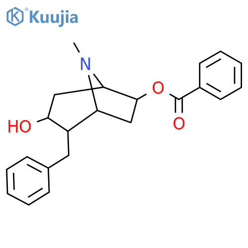 2-Benzyl-3-hydroxy-8-methyl-8-azabicyclo[3.2.1]oct-6-yl benzoate structure