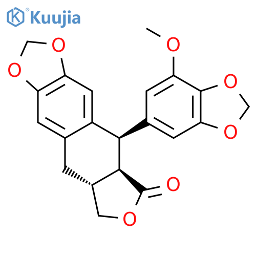 Furo[3',4':6,7]naphtho[2,3-d]-1,3-dioxol-6(5aH)-one,5,8,8a,9-tetrahydro-5-(7-methoxy-1,3-benzodioxol-5-yl)-, (5R,5aR,8aR)- structure