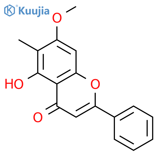 4H-1-Benzopyran-4-one,5-hydroxy-7-methoxy-6-methyl-2-phenyl- structure