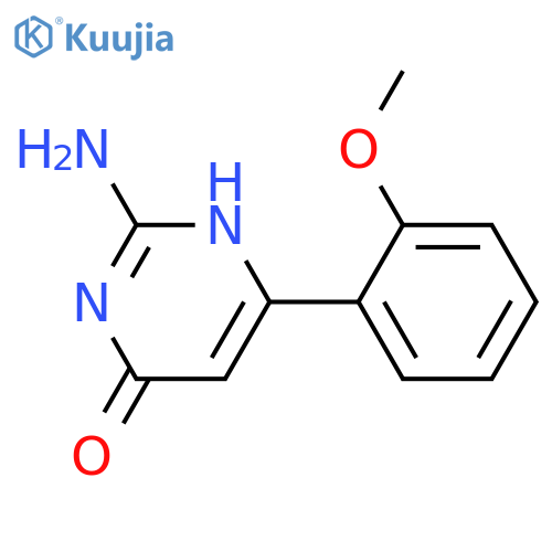 4(1H)-PYRIMIDINONE, 2-AMINO-6-(2-METHOXYPHENYL)- structure