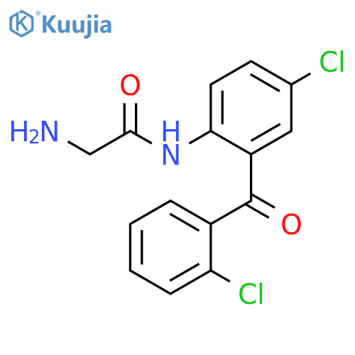 2-Amino-N-4-chloro-2-(2-chlorobenzoyl)phenylacetamide structure