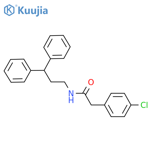 2-(4-chlorophenyl)-N-(3,3-diphenylpropyl)acetamide structure