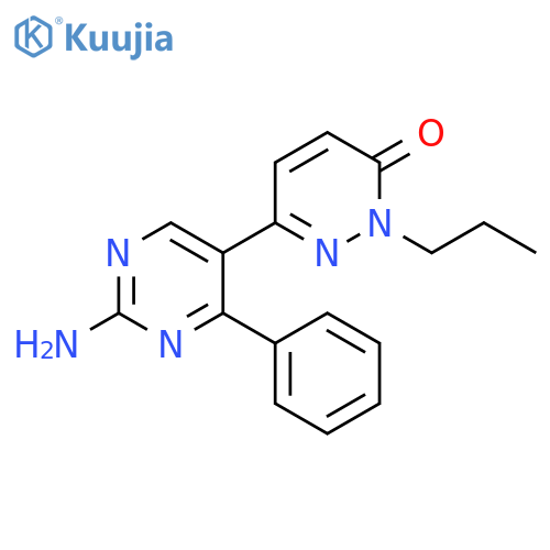 3(2H)-Pyridazinone, 6-(2-amino-4-phenyl-5-pyrimidinyl)-2-propyl- structure