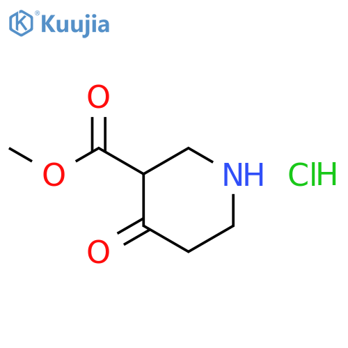 Methyl 4-oxopiperidine-3-carboxylate hydrochloride structure