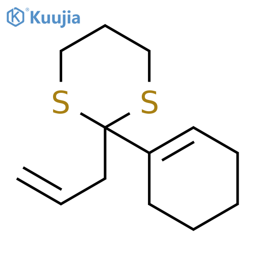 1,3-Dithiane, 2-(1-cyclohexen-1-yl)-2-(2-propenyl)- structure