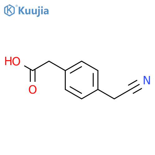 2-(4-(cyanomethyl)phenyl)acetic acid structure