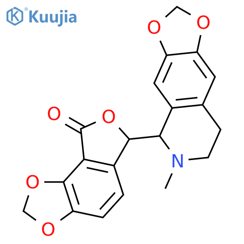 (6S)-6-[(5R)-6-methyl-5,6,7,8-tetrahydro[1,3]dioxolo[4,5-g]isoquinolin-5-yl]furo[3,4-e][1,3]benzodioxol-8(6H)-one structure