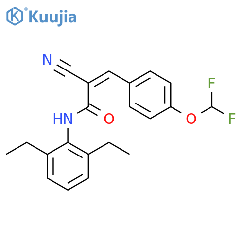 2-cyano-N-(2,6-diethylphenyl)-3-[4-(difluoromethoxy)phenyl]prop-2-enamide structure