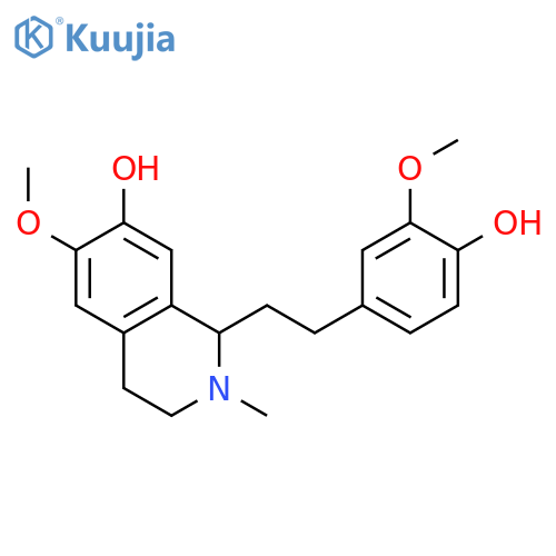 7-Isoquinolinol,1,2,3,4-tetrahydro-1-[2-(4-hydroxy-3-methoxyphenyl)ethyl]-6-methoxy-2-methyl- structure