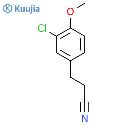 3-(3-chloro-4-methoxyphenyl)propanenitrile structure