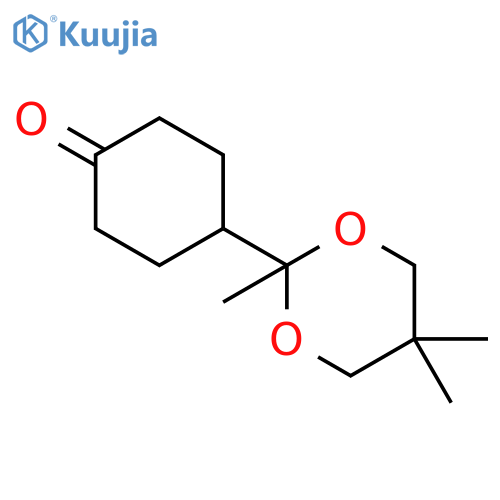 CYCLOHEXANONE, 4-(2,5,5-TRIMETHYL-1,3-DIOXAN-2-YL)- structure
