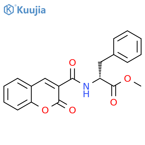 D-Phenylalanine, N-[(2-oxo-2H-1-benzopyran-3-yl)carbonyl]-, methyl ester structure