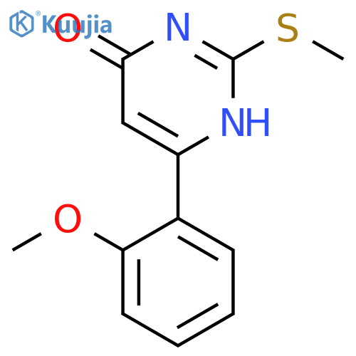 6-(2-methoxyphenyl)-2-(methylthio)pyrimidin-4(3H)-one structure