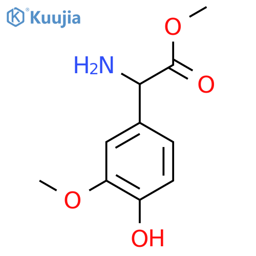 methyl 2-amino-2-(4-hydroxy-3-methoxyphenyl)acetate structure