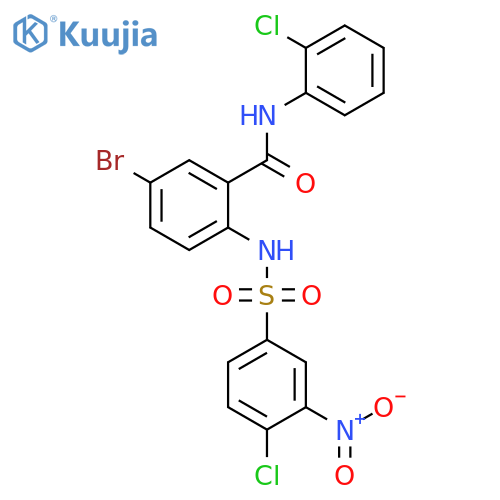 Benzamide,5-bromo-2-[[(4-chloro-3-nitrophenyl)sulfonyl]amino]-N-(2-chlorophenyl)- structure