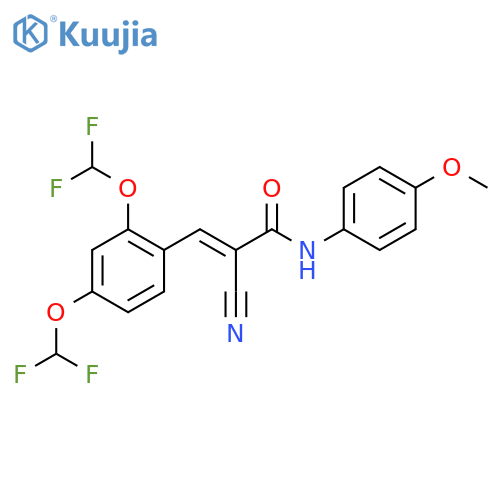 3-[2,4-bis(difluoromethoxy)phenyl]-2-cyano-N-(4-methoxyphenyl)prop-2-enamide structure