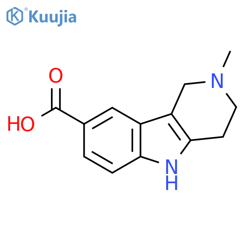 2-methyl-1H,2H,3H,4H,5H-pyrido4,3-bindole-8-carboxylic acid structure