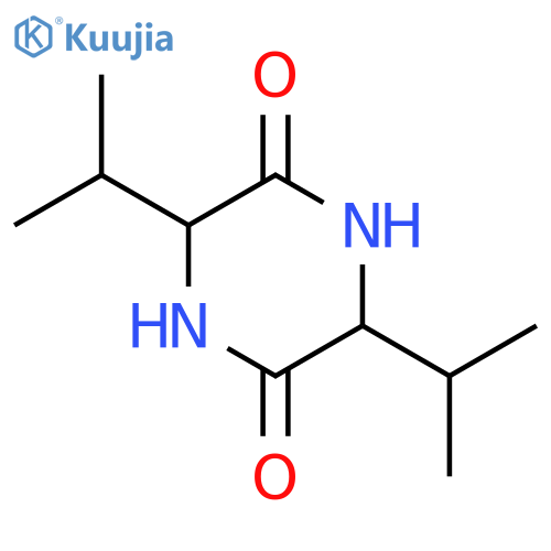 2,5-Piperazinedione,3,6-bis(1-methylethyl)- structure