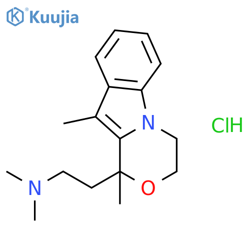 2-(1,10-dimethyl-3,4-dihydro-1H-[1,4]oxazino[4,3-a]indol-1-yl)-N,N-dimethylethanamine hydrochloride structure