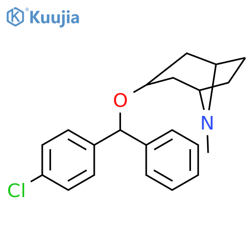 8-Azabicyclo[3.2.1]octane,3-[(4-chlorophenyl)phenylmethoxy]-8-methyl- structure