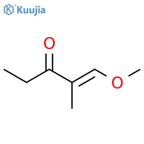 (1E)-1-METHOXY-2-METHYL-1-PENTEN-3-ONE structure