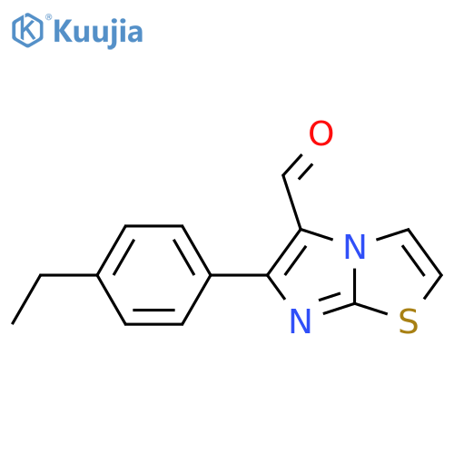 6-(4-Ethylphenyl)imidazo[2,1-b][1,3]thiazole-5-carbaldehyde structure