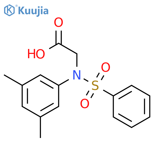 N-(3,5-dimethylphenyl)-N-(phenylsulfonyl)glycine structure