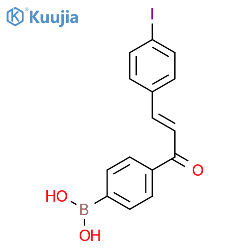 Boronic acid,B-[4-[(2E)-3-(4-iodophenyl)-1-oxo-2-propen-1-yl]phenyl]- structure