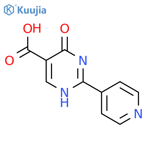 6-oxo-2-(pyridin-4-yl)-1,6-dihydropyrimidine-5-carboxylic acid structure