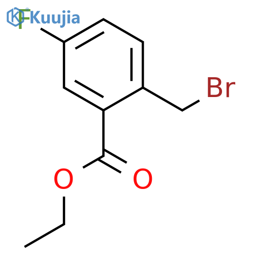 BENZOIC ACID, 2-(BROMOMETHYL)-5-FLUORO-, ETHYL ESTER structure