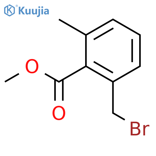 Benzoic acid, 2-(bromomethyl)-6-methyl-, methyl ester structure