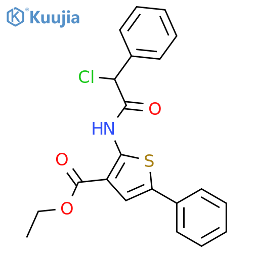 ethyl 2-(2-chloro-2-phenylacetamido)-5-phenylthiophene-3-carboxylate structure