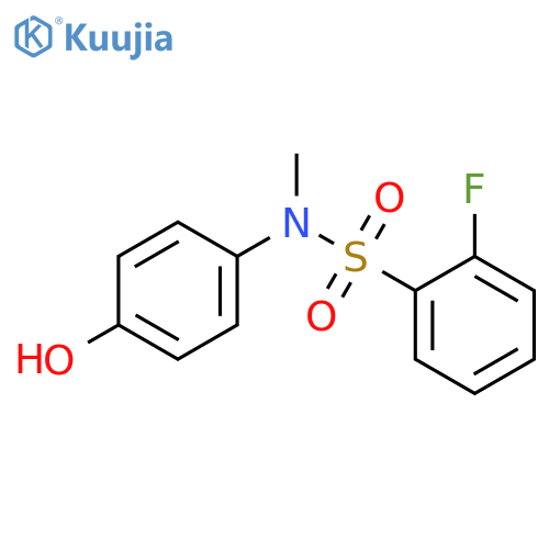 2-Fluoro-N-(4-Hydroxyphenyl)-N-Methylbenzene-1-Sulfonamide structure
