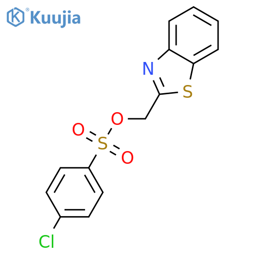 4-Chloro-benzenesulfonic acid benzothiazol-2-ylmethyl ester structure