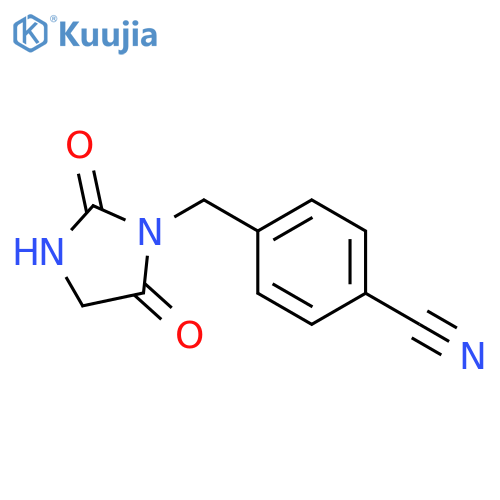 4-(2,5-dioxoimidazolidin-1-yl)methylbenzonitrile structure