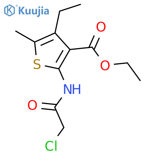 Ethyl 2-(Chloroacetyl)amino-4-ethyl-5-methylthiophene-3-carboxylate structure