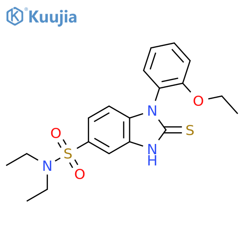 1-(2-Ethoxyphenyl)-N,N-diethyl-2-sulfanyl-1H-1,3-benzodiazole-5-sulfonamide structure