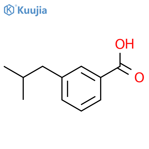 3-(2-methylpropyl)benzoic acid structure