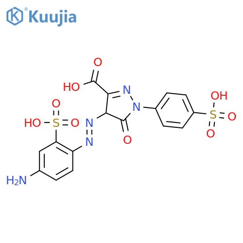 1H-Pyrazole-3-carboxylicacid,4-[2-(4-amino-2-sulfophenyl)diazenyl]-4,5-dihydro-5-oxo-1-(4-sulfophenyl)- structure