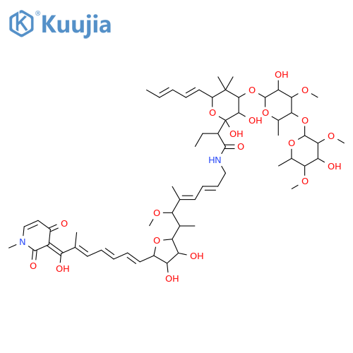 2H-Pyran-2-acetamide,4-[[6-deoxy-4-O-(6-deoxy-2,4-di-O-methyl-a-L-mannopyranosyl)-3-O-methyl-b-D-allopyranosyl]oxy]-N-[(2E,4E,6S,7R)-7-[(2S,3S,4R,5R)-5-[(1E,3E,5E)-7-(1,2-dihydro-4-hydroxy-1-methyl-2-oxo-3-pyridinyl)-6-methyl-7-oxo-1,3,5-heptatrien-1-yl]tetrahydro-3,4-dihydroxy-2-furanyl]-6-methoxy-5-methyl-2,4-octadien-1-yl]-a-ethyltetrahydro-2,3-dihydroxy-5,5-dimethyl-6-(1E,3Z)-1,3-pentadien-1-yl-,(aS,2R,3R,4R,6S)- structure
