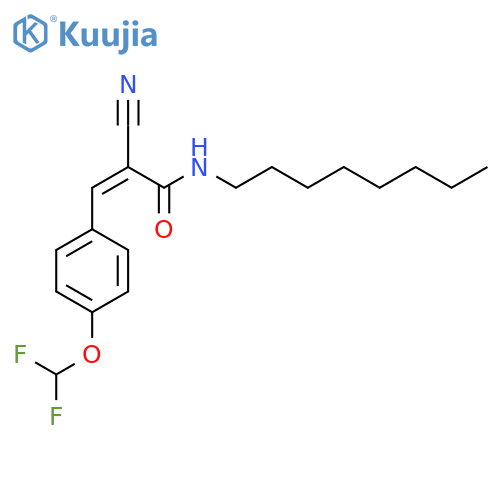 (Z)-2-Cyano-3-[4-(difluoromethoxy)phenyl]-N-octylprop-2-enamide structure