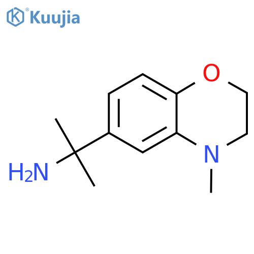 2-(4-methyl-3,4-dihydro-2H-1,4-benzoxazin-6-yl)propan-2-amine structure